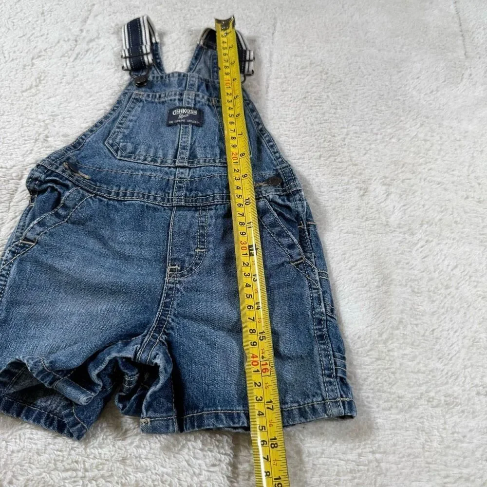 Vintage Oshkosh B'Kosh Vestbak Denim Toddler Overalls 12M USA Made Farmer Blue